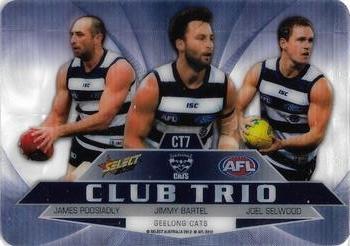 2012 Select AFL Champions - Club Trios Mirror #CT7 James Podsiadly / Jimmy Bartel / Joel Selwood Front